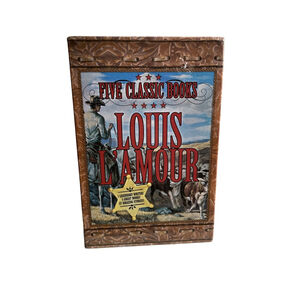 Louis L'Amour 5 Classic Books Box Set Brown Red